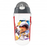 Boboiboy Galaxy 580ML BPA Free Polypropylene Water Bottle With Straw - Grey Colour