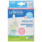 Dr. Brown's Preemies &New born Baby Bottle 2 oz /60ml x 2 pcs