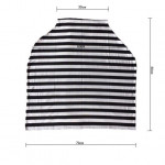 Grey Stripe Cotton nursing cover multi use for Baby Car Seat Covers or stroller