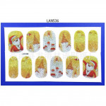 Woman Christmas Nail Sticker x 1pc