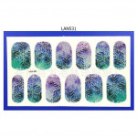 Woman Christmas Nail Sticker x 1pc