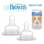 Dr Brown's Options Teats (Level 2) Wide/ Narrow Neck x 2 pcs