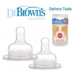 Dr Brown's Options Teats (Level 1) Wide/ Narrow Neck x 2 pcs