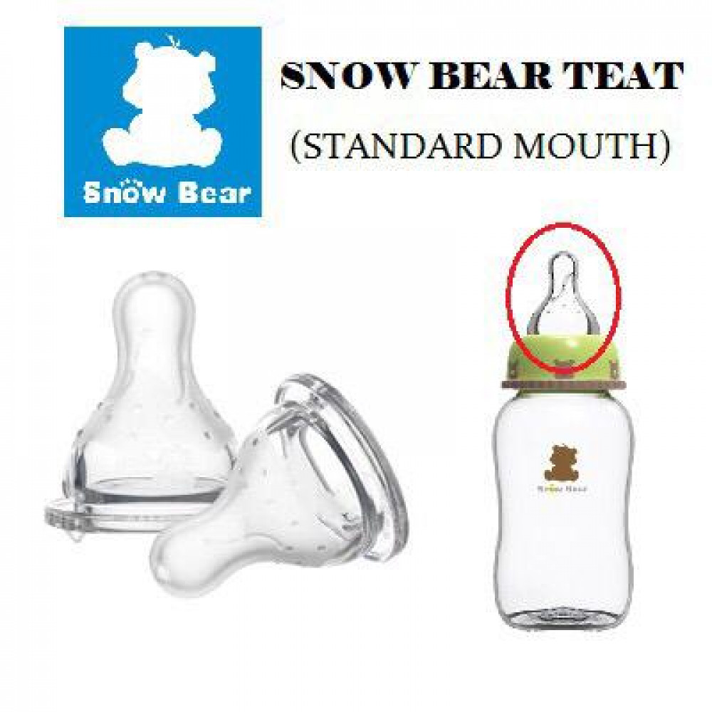Snowbear milk bottle (standard mouth) teat x 2 pcs