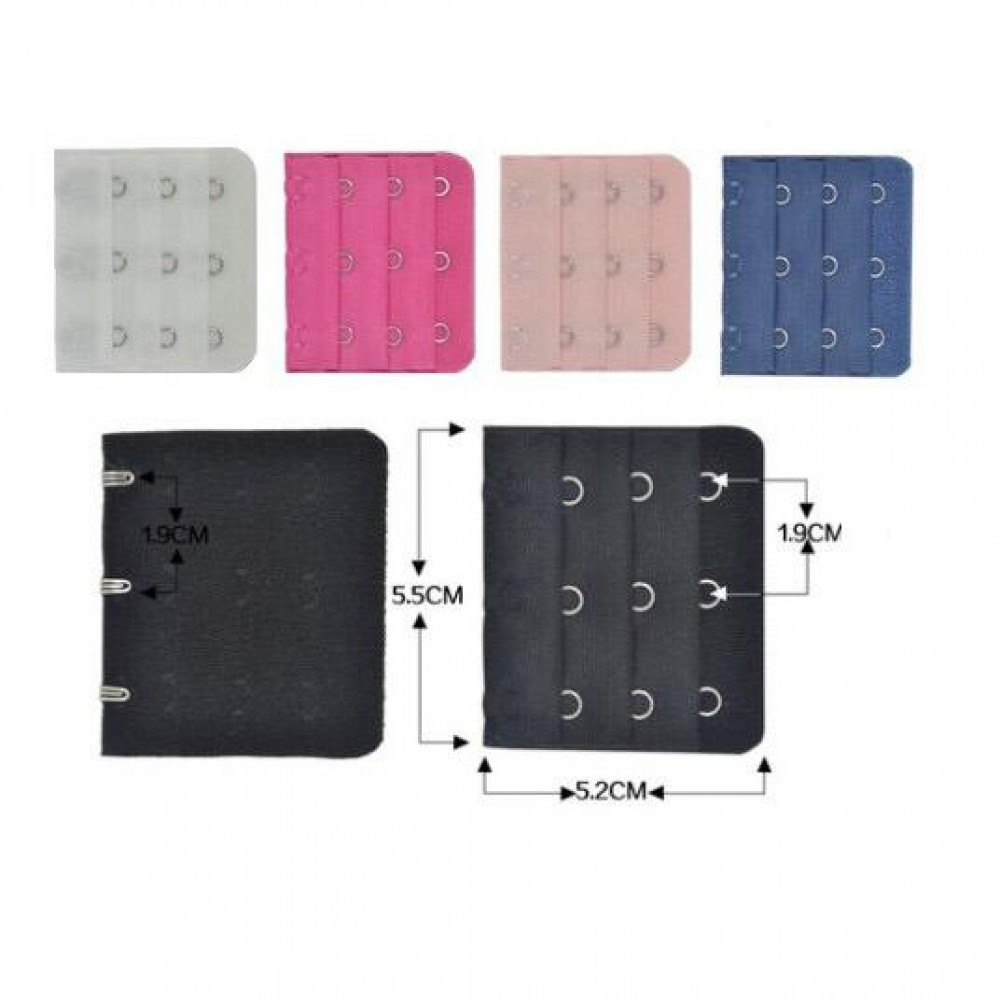 Bra Extension Lingerie Strap Extender (1.9cm gap) with 3,4 Hooks Bra Extension Lingerie Strap Extender (1.9cm gap) with 3,4 Hooks