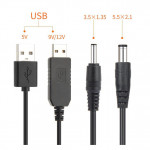 USB cable for breast pump (9V, 3.5 or 5.5mm )
