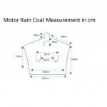 Motorcycle dual hooded waterproof raincoat XXXL