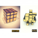 Shengshou magic cube mirror block gold sticker 3*3*3