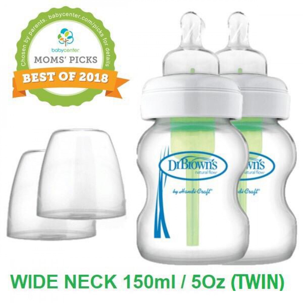 Dr. Brown's Options Wide Neck Bottles Twin Pack (150ml x 2)