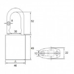 GERE CL55-45mm Cylinder Exchangeable Padlock