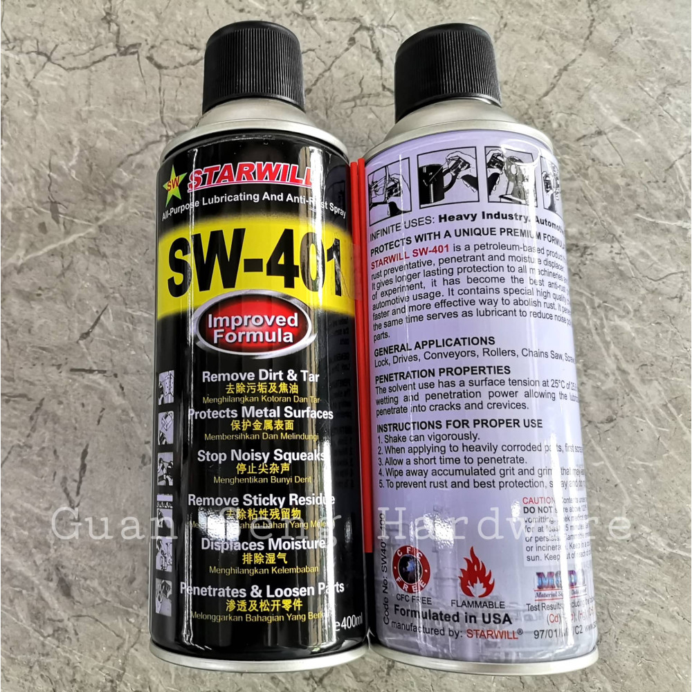 STARWILL SW-401 All Purpose Lubricating And Anti Rust Spray 400ML