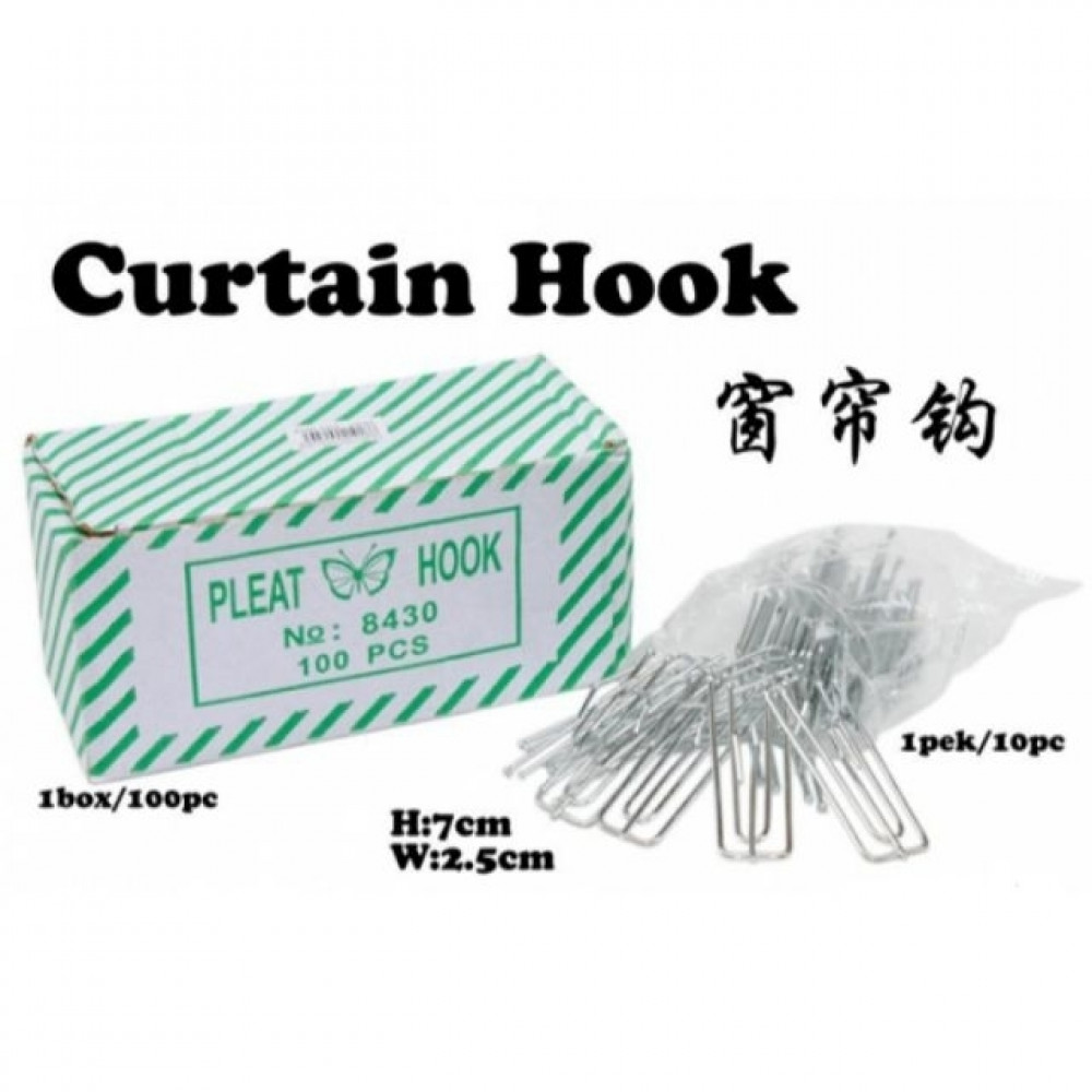 Curtain Pleat Hook [ 20 pcs / 100 pcs ]