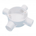 PVC CONDUIT FITTING 4 WAY CROSS BOX