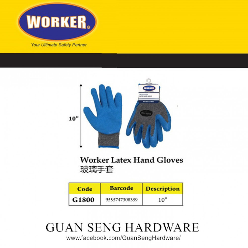 WORKER Latex Hand Glove G1800