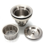 2 1/2'' HIGH QUALITY STAINLESS STEEL SINK BOWL WASTE STRAINER WITH BASKET