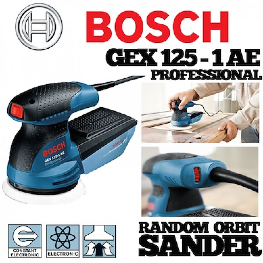 125MM 250W BOSCH GEX125-1AE Random Orbit Sander 125MM 250W BOSCH GEX125-1AE Random Orbit Sander