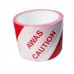 Caution Awas Warning Safety Non Adhesive Red White Tape