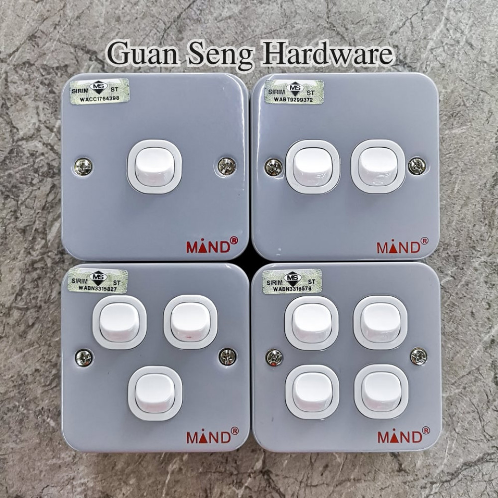 Industrial Metal Clad Switch [ 1 Gang | 2 Gang | 3 Gang | 4 Gang ] (SIRIM Approved)