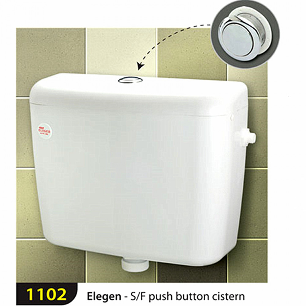 Techplas 1102-LL Low Level Single Flush Down Push Button Plastic Cistern 9 liters (WHITE) Techplas 1102-LL Low Level Single Flush Down Push Button Plastic Cistern 9 liters (WHITE)