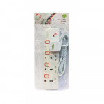 UK Multi Extension Socket-Neon Switch 4 GANG