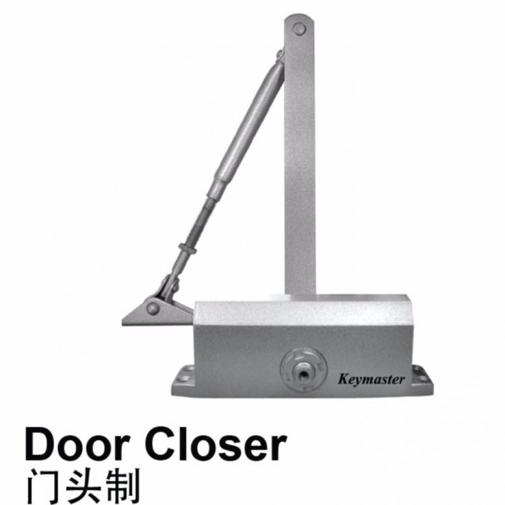 Keymaster Adjustable Automatic Door Closer - Silver Keymaster Adjustable Automatic Door Closer - Silver