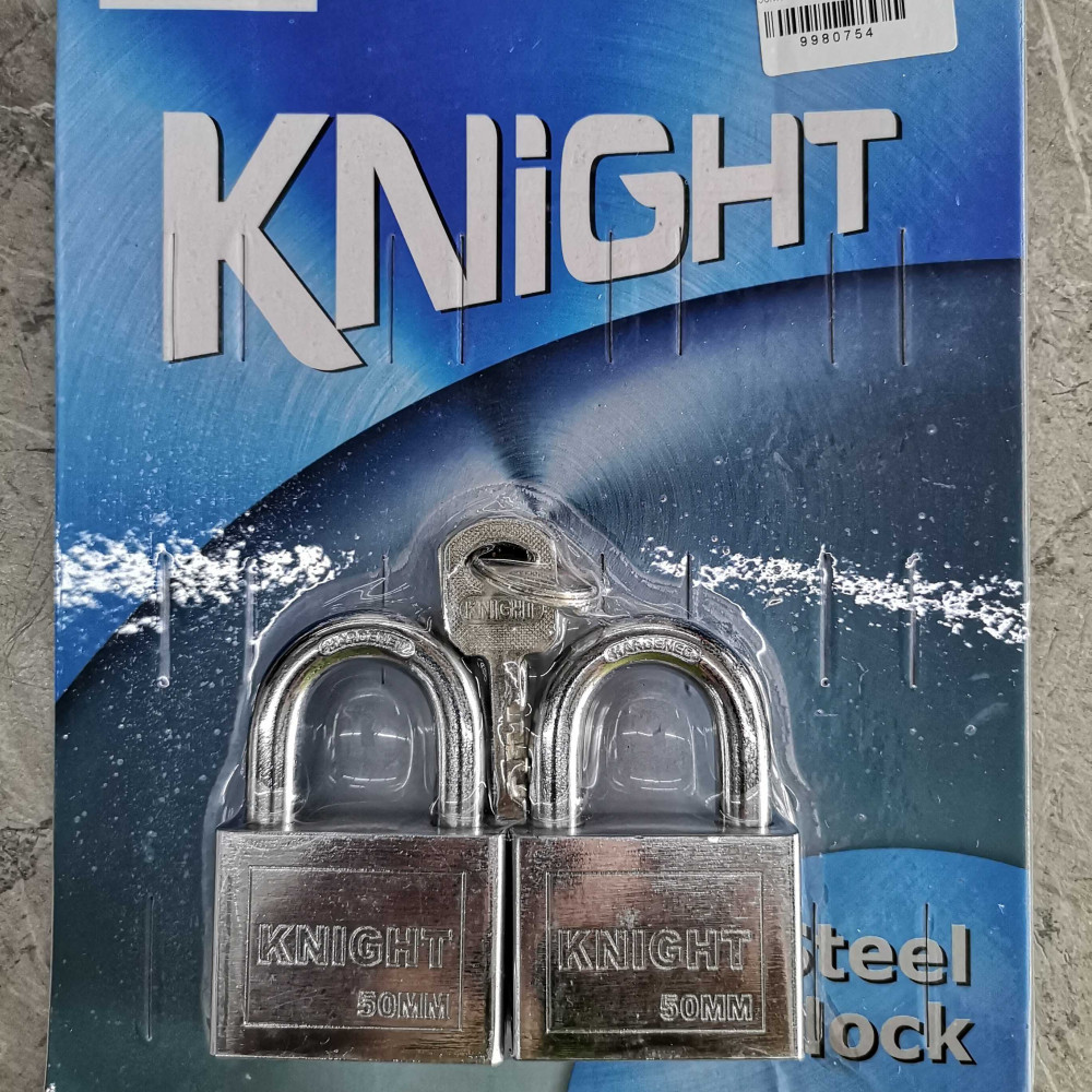 KNiGHT 50mm KEY ALIKE Steel Padlock 