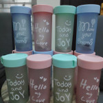 [Ready Stock] transparent water bottle 360ml 磨砂水壶