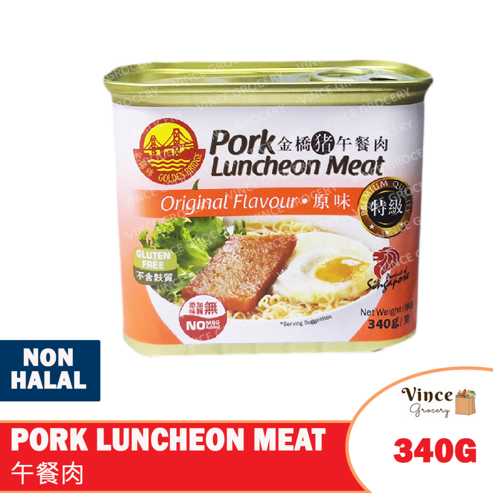 GOLDEN BRIDGE Pork Luncheon Meat | 金桥猪午餐肉 340G GOLDEN BRIDGE Pork Luncheon Meat | 金桥猪午餐肉 340G