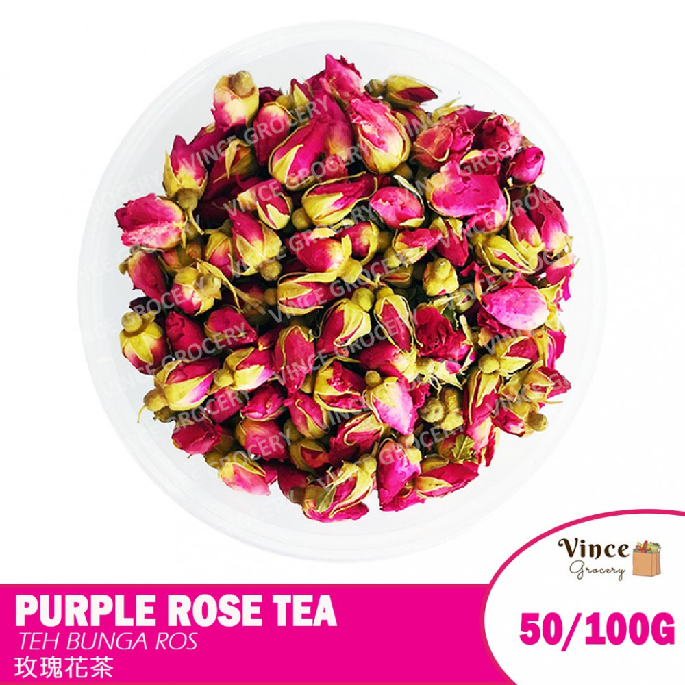Purple Rose Flower Tea | Teh Bunga Ros (Mawar) | 玫瑰花茶 50/100G Purple Rose Flower Tea | Teh Bunga Ros (Mawar) | 玫瑰花茶 50/100G