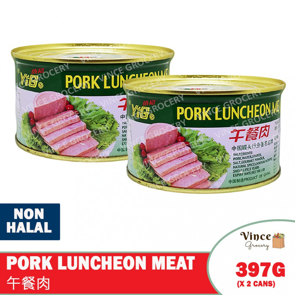 YiGe Pork Luncheon Meat 依格牌午餐肉 397G X 2 CANS YiGe Pork Luncheon Meat 依格牌午餐肉 397G X 2 CANS