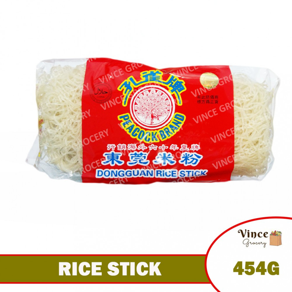 PEACOCK Brand Dongguan Rice Stick (Rice Vermicelli) 东莞米粉 454G PEACOCK Brand Dongguan Rice Stick (Rice Vermicelli) 东莞米粉 454G