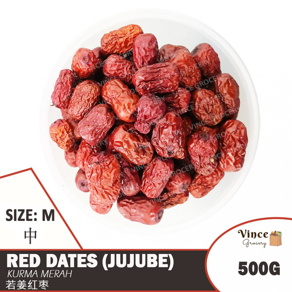 Red Dates (Jujube) M | Kurma Merah M | 若羌红枣 (中) 500G Red Dates (Jujube) M | Kurma Merah M | 若羌红枣 (中) 500G
