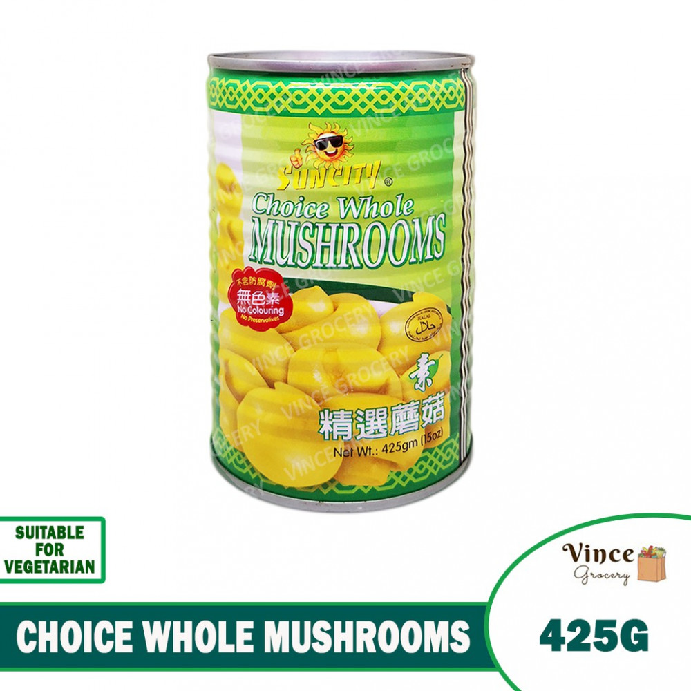 SUNCITY Choice Whole Mushrooms 425G SUNCITY Choice Whole Mushrooms 425G
