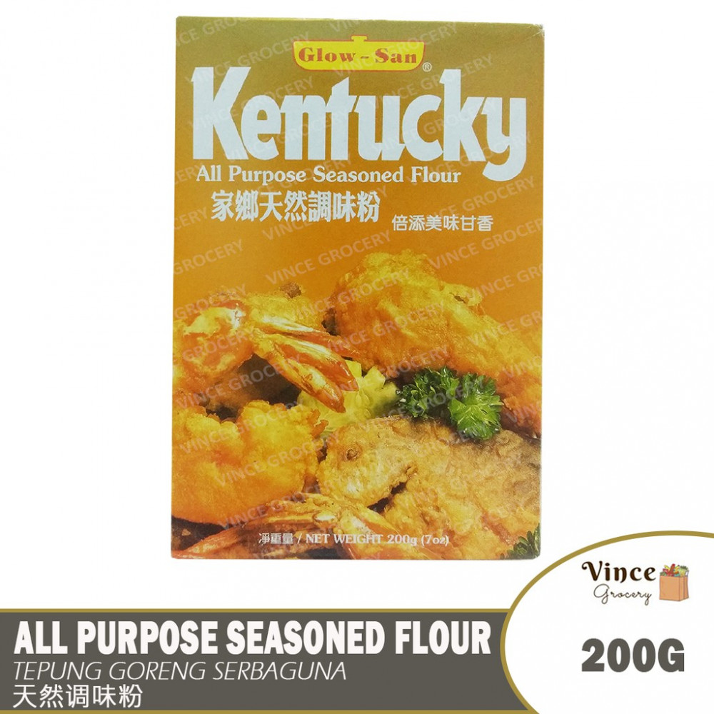 GLOW-SAN Kentucky All Purpose Seasoned Flour | Tepung Perasa Serbaguna 200G GLOW-SAN Kentucky All Purpose Seasoned Flour | Tepung Perasa Serbaguna 200G