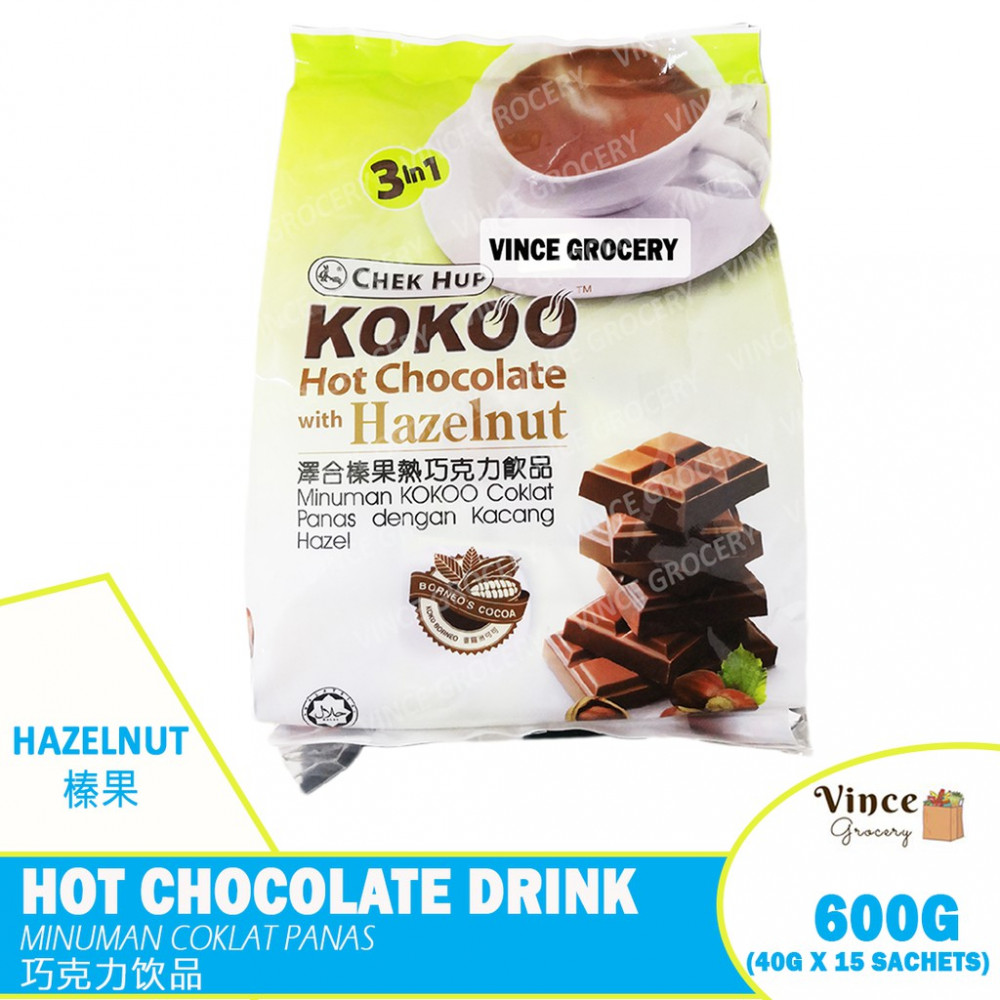 CHEK HUP Kokoo Hot Chocolate With Hazalnut | 泽合榛果热巧克力饮品 15s X 40G CHEK HUP Kokoo Hot Chocolate With Hazalnut | 泽合榛果热巧克力饮品 15s X 40G