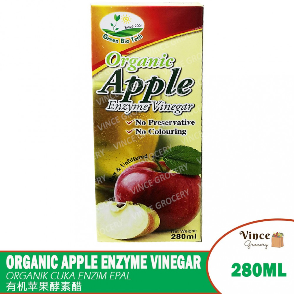 GREEN BIO TECH Organic Apple Enzyme Vinegar | 有机苹果酵素醋 280ML GREEN BIO TECH Organic Apple Enzyme Vinegar | 有机苹果酵素醋 280ML