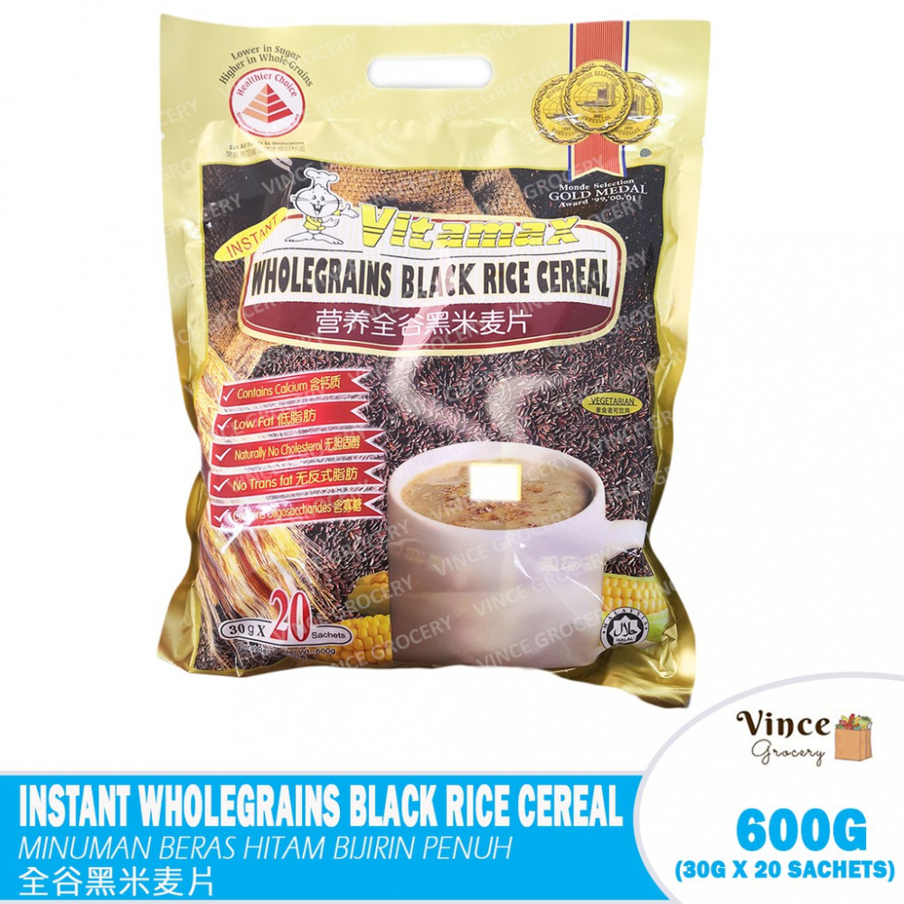 VITAMAX Wholegrain Black Rice Cereal | 全谷黑米麦片 30G X 20'S VITAMAX Wholegrain Black Rice Cereal | 全谷黑米麦片 30G X 20'S