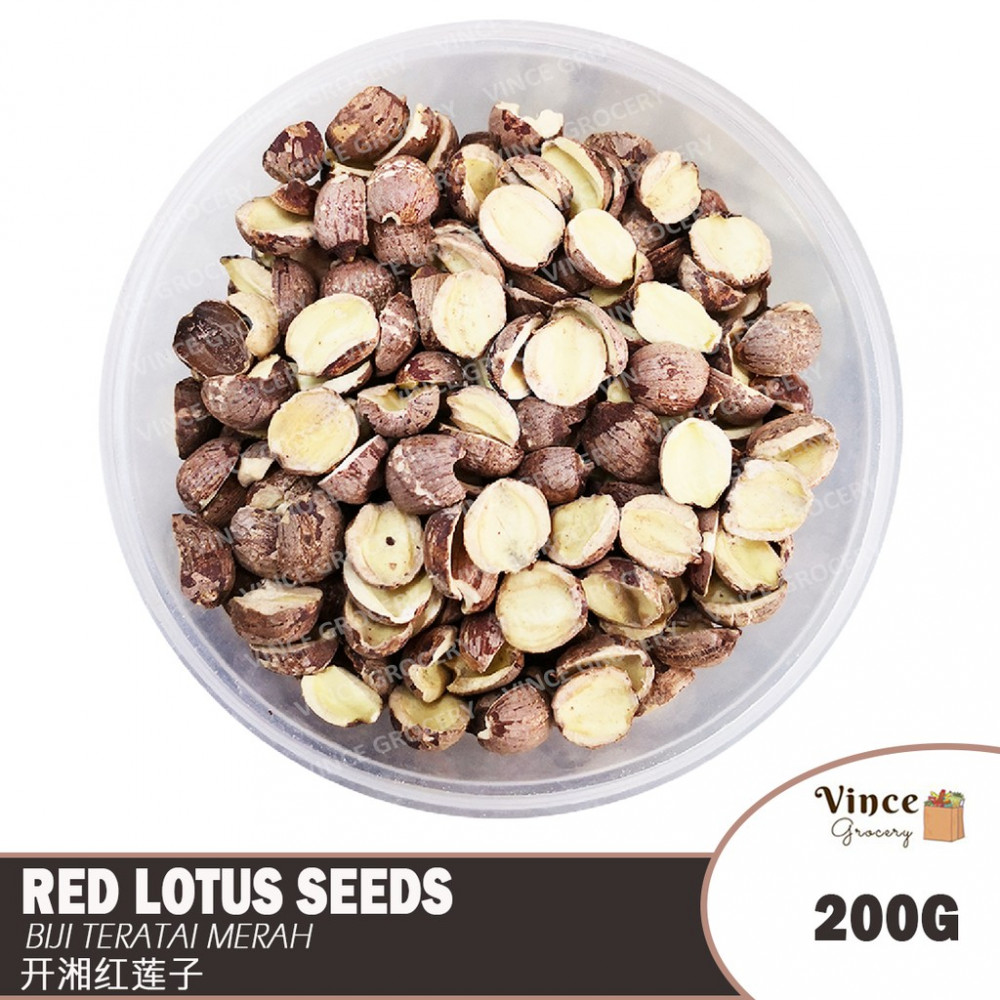 Red Lotus Seeds (With Skin) 开湘莲子 (红莲) 100/200G Red Lotus Seeds (With Skin) 开湘莲子 (红莲) 100/200G