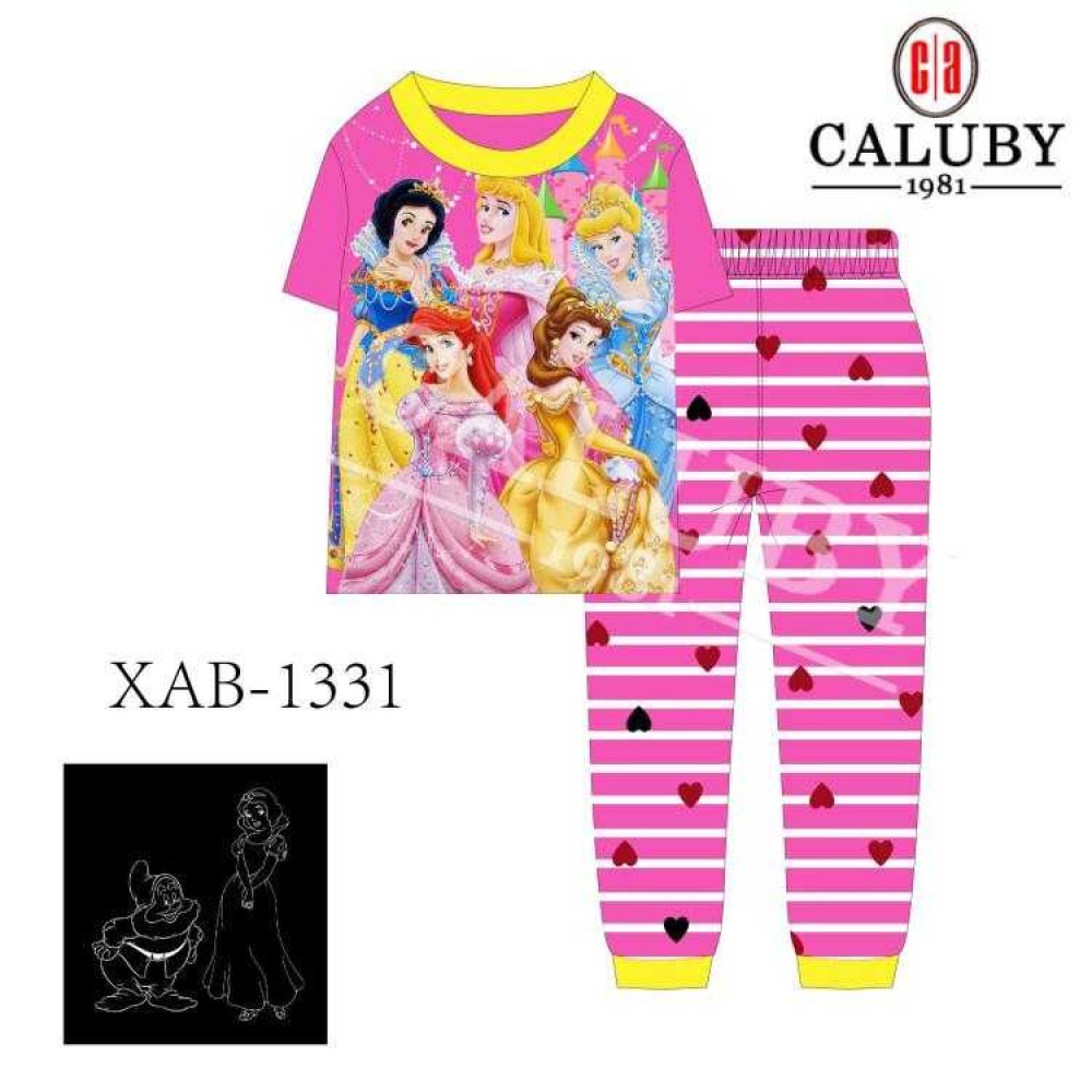 Caluby Pyjamas Snow White (Short Sleeves) Pakaian Budak Caluby Pyjamas Snow White (Short Sleeves) Pakaian Budak