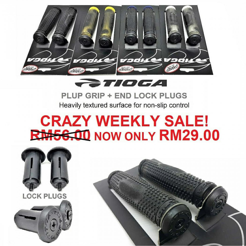 Original Tioga Plug Grips + Bar End Locking Plugs Original Tioga Plug Grips + Bar End Locking Plugs