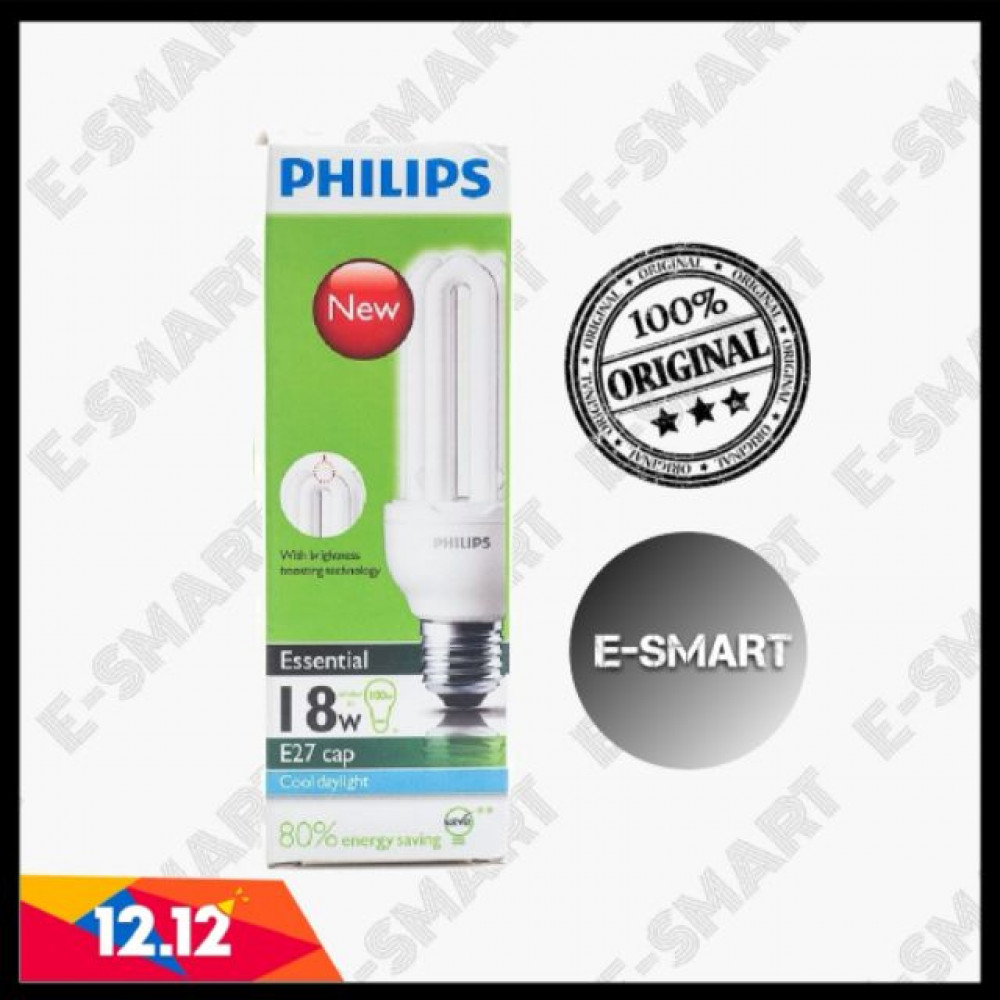 PHILIPS 18W ENERGY SAVING ESSENTIAL 3U DAY LIGHT / WARM WHITE (E27) PHILIPS 18W ENERGY SAVING ESSENTIAL 3U DAY LIGHT / WARM WHITE (E27)
