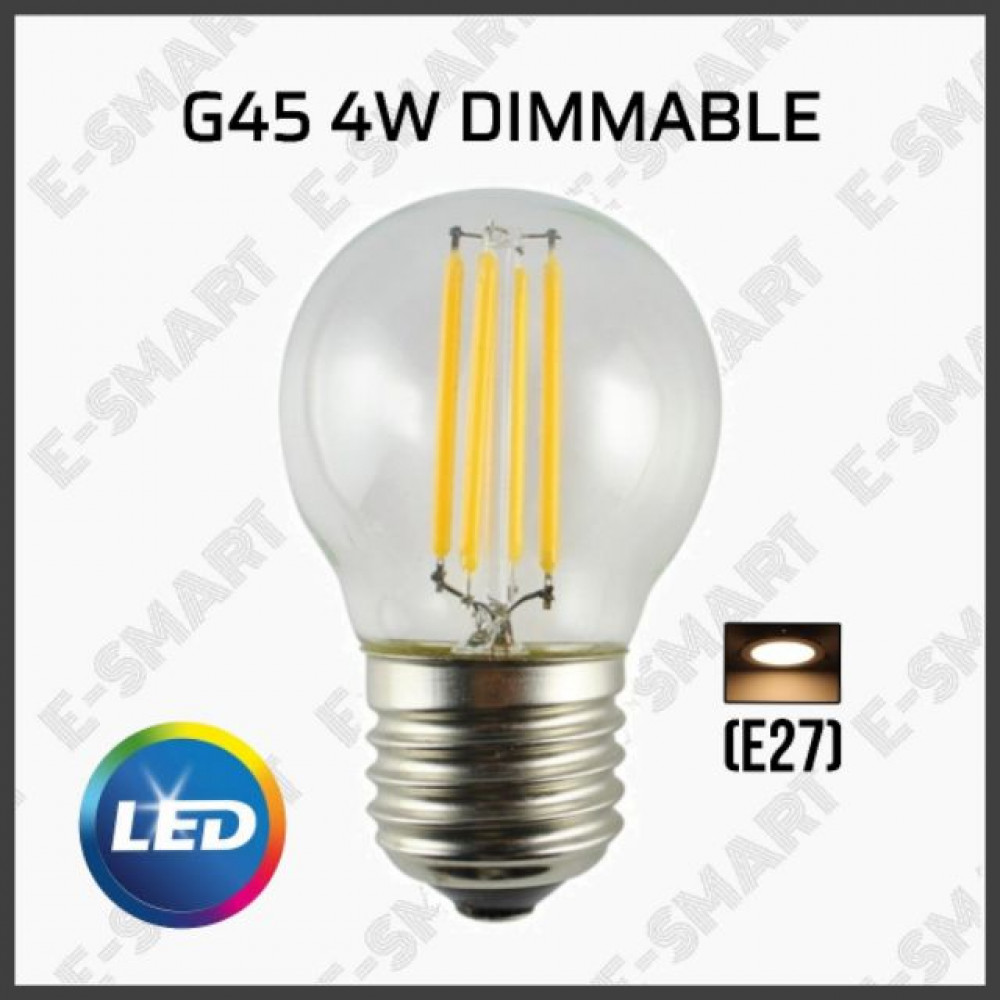G45 2700K WARMWHITE DIMMABLE/NON-DIMMABLE LED EDISON FILAMENT BULB (E27) G45 2700K WARMWHITE DIMMABLE/NON-DIMMABLE LED EDISON FILAMENT BULB (E27)
