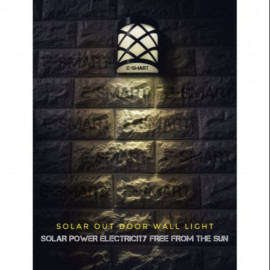 image of OUTDOOR SOLAR LED WALL LIGHT 6W COME WITH LIGHT SENSOR (AUTO ON)
