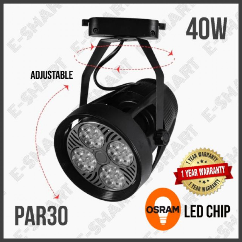 PAR30 40W LED TRACK LIGHT BLACK 3000K/4000K/6500K (SUPER BRIGHT) PAR30 40W LED TRACK LIGHT BLACK 3000K/4000K/6500K (SUPER BRIGHT)