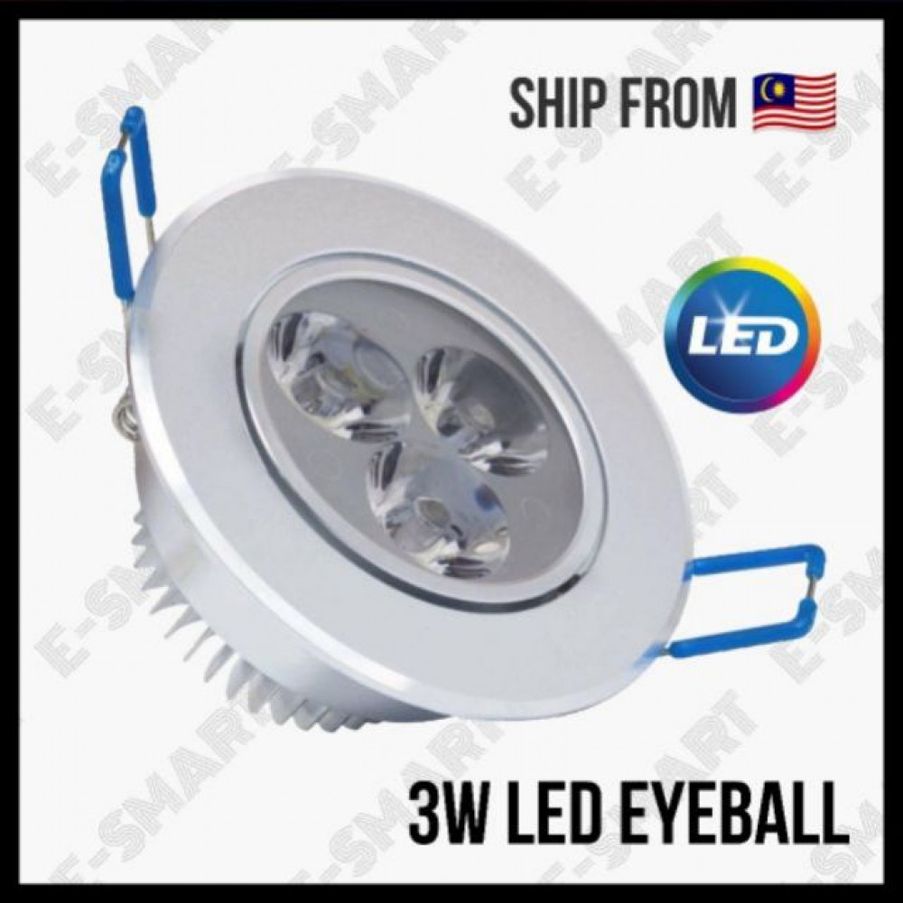 3W LED EYE BALL RECESSED SPOTLIGHT 3000K/6500K WARMWHITE/DAYLIGHT 3W LED EYE BALL RECESSED SPOTLIGHT 3000K/6500K WARMWHITE/DAYLIGHT