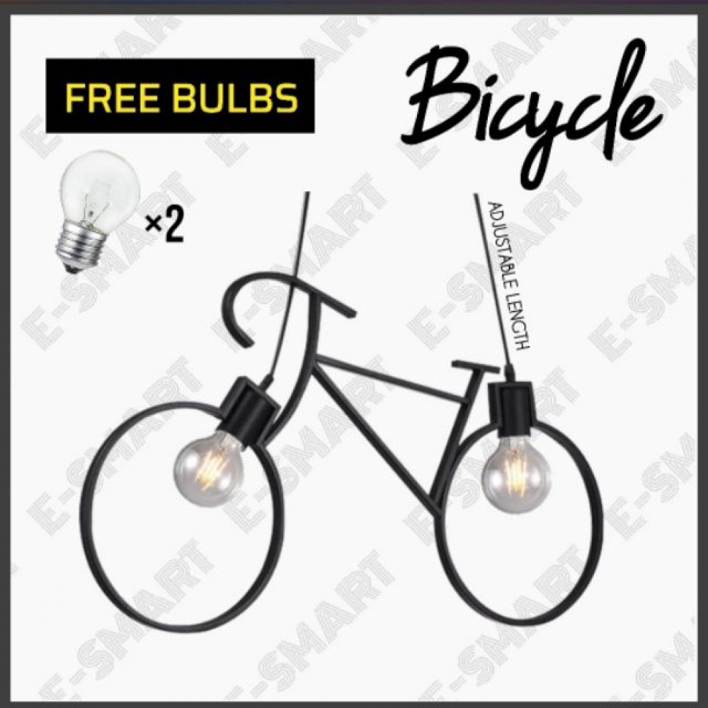E-SMART BICYCLE PENDANT LIGHT (E27X2) FREE BULBS E-SMART BICYCLE PENDANT LIGHT (E27X2) FREE BULBS