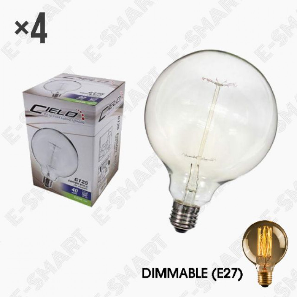 4PCS x CIELO G125 BIG SIZE VINTAGE FILAMENT EDISON BULB 40W E27 4PCS x CIELO G125 BIG SIZE VINTAGE FILAMENT EDISON BULB 40W E27