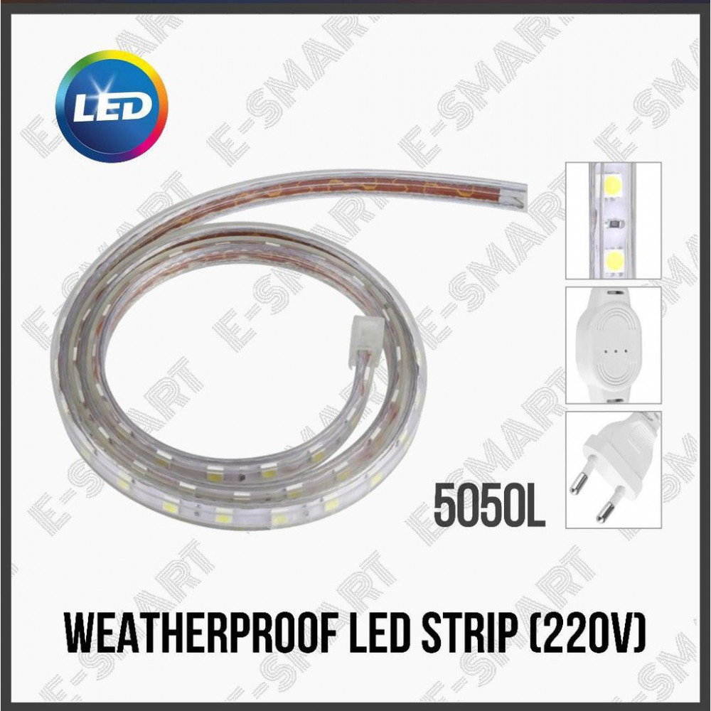 10METER X WARM WHITE 5050L WEATHER PROOF LED STRIP (AC) C/W POWER CORD (PNP) 10METER X WARM WHITE 5050L WEATHER PROOF LED STRIP (AC) C/W POWER CORD (PNP)