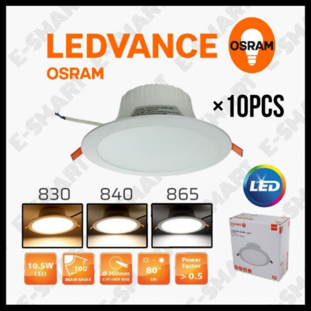 10PCS X OSRAM LEDVALUE DOWNLIGHT 10.5W 6” 830 840 865 10PCS X OSRAM LEDVALUE DOWNLIGHT 10.5W 6” 830 840 865