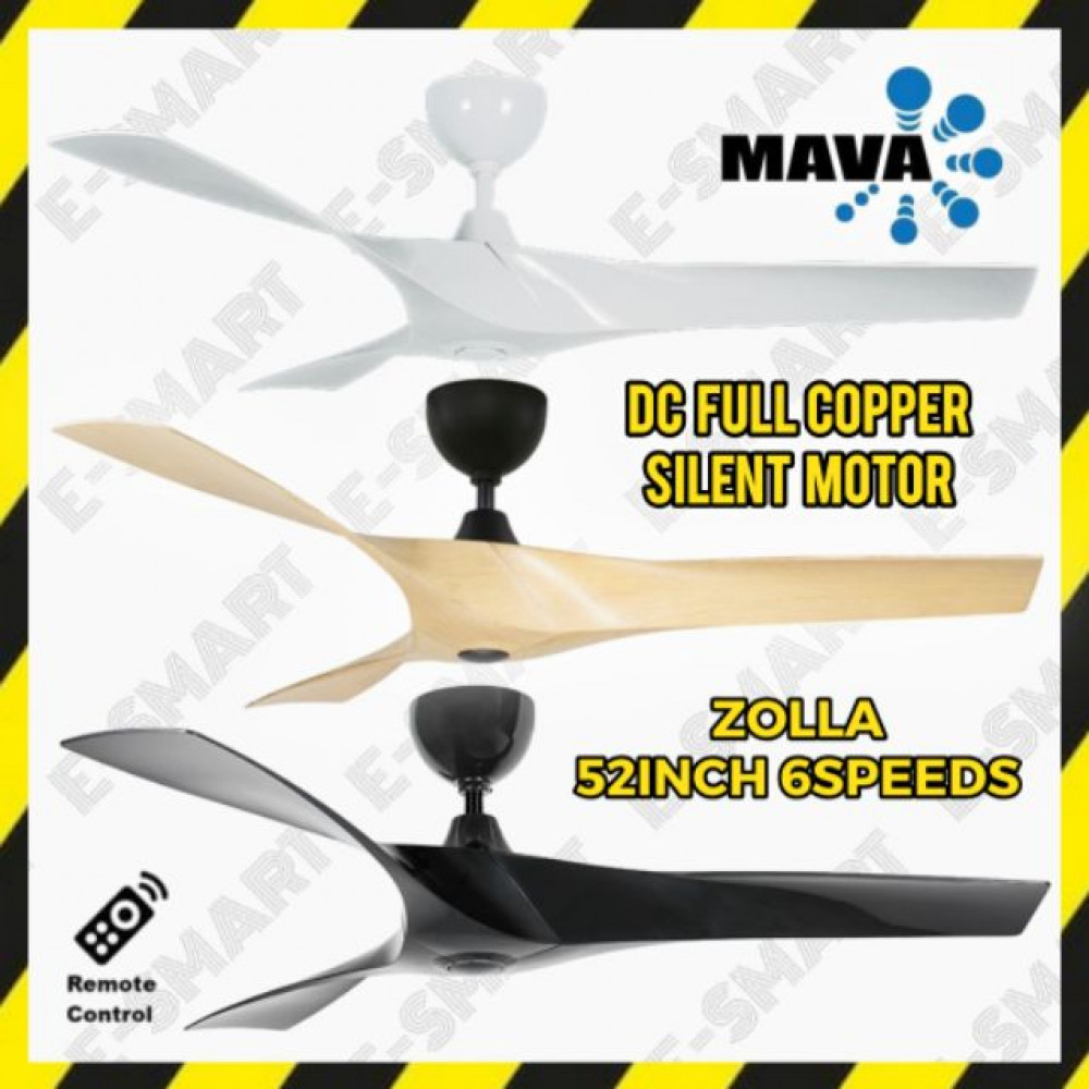 MAVA ZOLLA 52" DC CEILING FAN WITH REMOTE CONTROL KIPAS SILING KIPAS MAVA MAVA ZOLLA 52" DC CEILING FAN WITH REMOTE CONTROL KIPAS SILING KIPAS MAVA